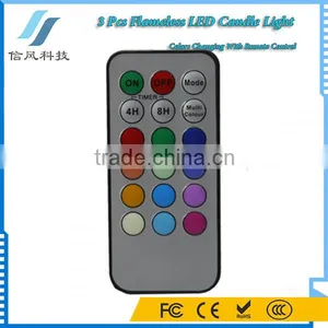 3Pcs Flameless LED Candle Light Colors Changing Candle With Remote Control thumbnail-6