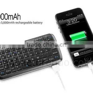 New Design 2 in 1 Portable Mini Wireless Bluetooth Keyboard Power Bank Built-in 5000mAh for Smart Phone thumbnail-4