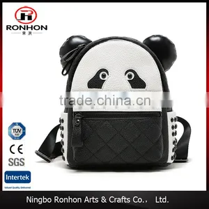 Fashion pu Backpack Handmake Panda Design Day Backpack Bag for Young thumbnail-1
