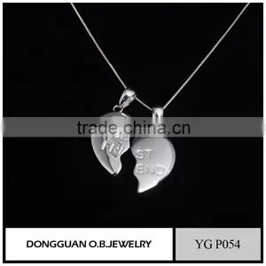 2016 the Newest Designs Fashion 925 Sterling Silver Pendant With Pink Stone Wholesale Price thumbnail-3