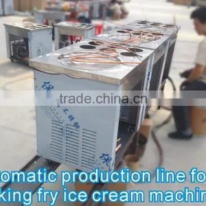 Manual Flat Round Pan Fried/roll Ice Cream Machine for Sale/easy Operation thumbnail-2