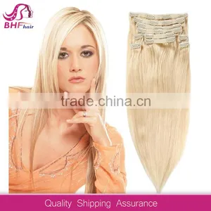 Thick Ends Curly Blonde Clip in Hair Extensions thumbnail-1