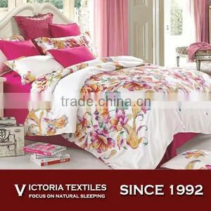 NOBLE EXCELLENCE 6 Piece Cotton Duvet Cover Bed Set Floral Print thumbnail-1