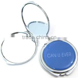 Promotional Silver Metal Compact Mirror for Ladies thumbnail-1