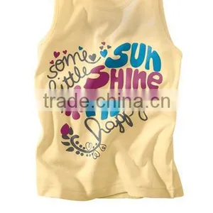 Children Clothes, Children Sleeveless T-shirts, Sleeveless Clothing for Girls thumbnail-1