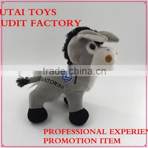 Soft Plush Donkey Toy SEDEX,ICTI,,BSCI,WCA,SA8000 Audit Factory Promotion Manufacturer Stuffed Donkey With Greece Flag thumbnail-1