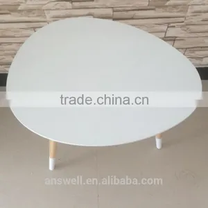 Fine Modern Egg Shape Discount White Decorative Wooden Table thumbnail-2