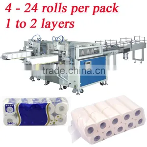 Only One in China 2 Layers Packing High Speed Automatic 4 to 24 Roll per Pack Toilet Paper Multi Roll Packing Machine thumbnail-1