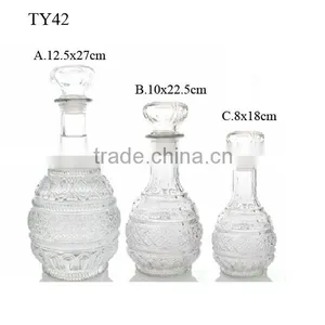 Luxurious Glass Brandy Cognac Russian Liqueur Bottle With Sealing Glass Cap thumbnail-1