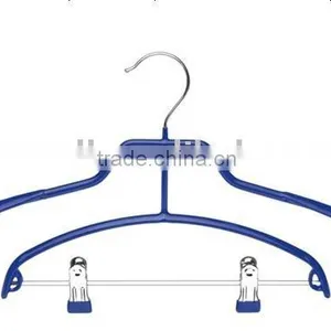 PE Coated Metal Hangers With Clip thumbnail-1