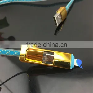 2016 Newest Model 2 in 1 Sync Data Charging Usb Cable Flat Style Noodle Usb Cable thumbnail-5