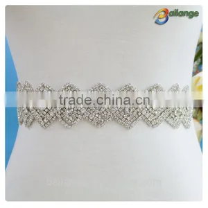 2015 Fashion Rhinestone Beaded Sash for Wedding Decoration thumbnail-1