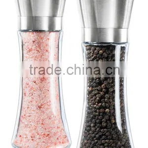 Salt and Pepper Grinder Set, Stainless Steel Salt and Pepper Grinder thumbnail-1