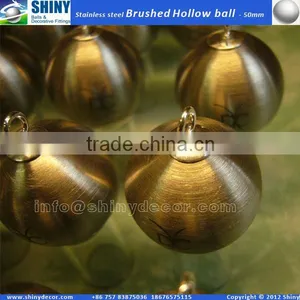 50mm Brushed Stainless Steel Hollow Sphere thumbnail-1