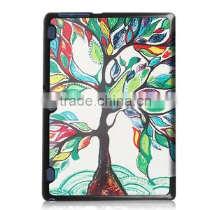 Joy Tree Pattern Protective Case Three Folding Leather Case for 10.1 Inch Lenovo Tab 2 X30 A10-30 thumbnail-4