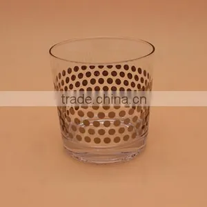 Gold Decal Clear Whiskey Glass,Wholesale Highball Glasses thumbnail-1