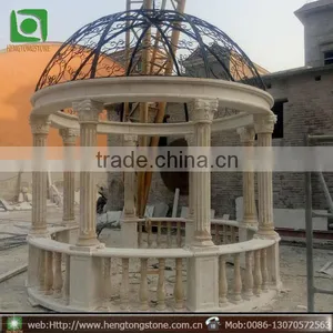High Quality Carved White Marble Column Gazebo thumbnail-5