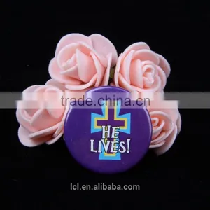 2016 New Arrival Pop Fashion Religious Communities Chritian Jewelry Lapel Pins HE LIVES Pin thumbnail-1