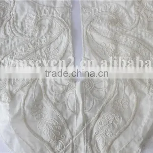 Beaded Cotton Fabric Embroidery Neckline Design for Garment thumbnail-3