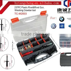 237pc Assorted Plastic Blind Rivet With Rivet Gun Tool Kit thumbnail-1