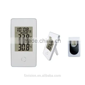 Portable Home/Office RCC Weather Station Black With Indoor Outdoor Thermometer Monitor Digital Alarm Clock thumbnail-3