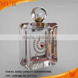 20/30/50/70/100ml Square Glass Liquid Oil Bottle thumbnail-1