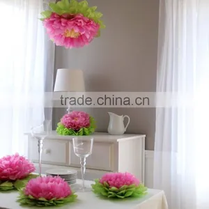 YellowTissue Paper Flowers For Girls Party Decorations thumbnail-2