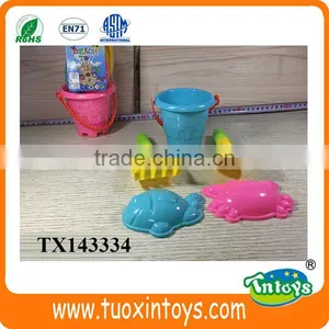 Plastic Summer Toy Sand Beach Bucket Toys Set for Sale 5pcs thumbnail-1