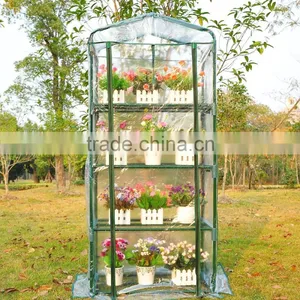 69x49x160cm 4Tier Garden Greenhouse BALCONY GREENHOUSE With PVC COVER thumbnail-1