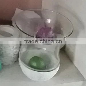 Stone Candle Holder for Clear Glass thumbnail-1