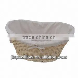 Wholesale Cheap Steamed Split Willow Storage Basket With Liner thumbnail-1