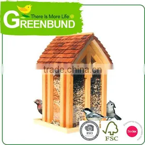 Chinese Bird House Wooden Decorated Ceramic Wild Bird Care thumbnail-3