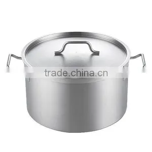 Two Handle Sauce Pan Saucepan Cooker Family Restaurant Hotel Usage Shot Body Stainless Steel Soup Pot With Lid thumbnail-2