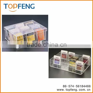 Arcylic Teabag Box With 6 Compact, 6 Compact Tea Bag Box,arcylic Teabag Storage Box,teabag Holder thumbnail-3
