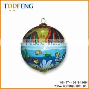 2016 Hot Design Glass Christmas Painting Ball/christmas Ornament Glass Ball/inside Clear Glass Ball Christmas Tree Ornament thumbnail-3