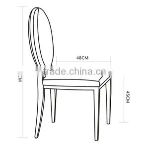 Cheap Round Back Stainless Steel Dining Chairs for Sale thumbnail-6