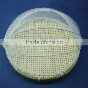 Natural Bamboo Food Tray With Nylon Net thumbnail-1