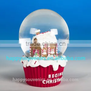 Beautiful 3D Snow Resin House With Red Base Christmas Gifts Snow Globe Diameter 65mm thumbnail-3