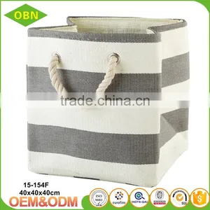 Decorative Foldable Paper Straw Basket for Toy Storage thumbnail-3