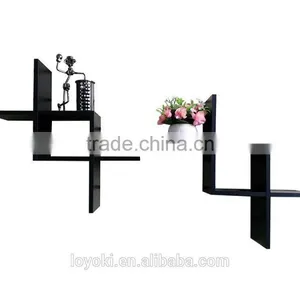 Factory Direct Wholesale Living Room Decorative Wooden Wall Shelf , Floating Shelf thumbnail-2
