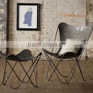 BKF Butterfly Chair in Living Room Chair Frame With Black Leather thumbnail-1