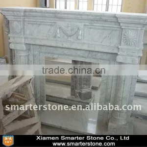 Design Fireplace Surround-Italian White Marble Fireplace thumbnail-1