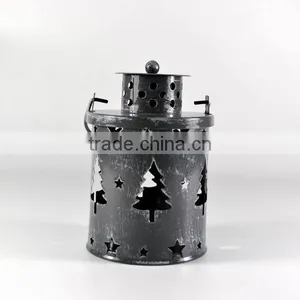 Christmas Snowing Metal Lantern thumbnail-4