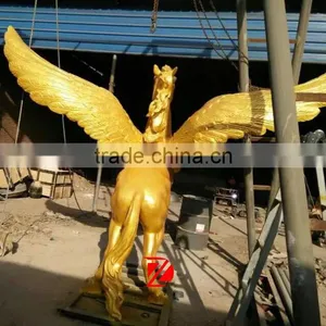 Flying Golden Winged Horse Sculpture in Bronze thumbnail-4