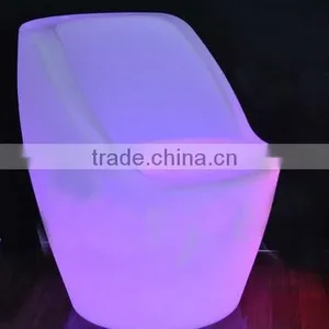 Hot Sale Plastic Comfortable Lersure Led Light Chair / Colorfull Portable Glowing Led Chair thumbnail-1