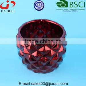 New Home and Garden Decorations Pineapple Shape Plating Red Ceramic Plant Pots thumbnail-3