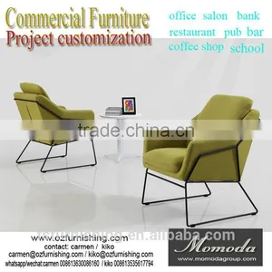 Simple New Design Steel Tub Chair Coffee Shop Restaurant Meeting Room Visiting Armrest Chair Modern Fashion Furniture thumbnail-1