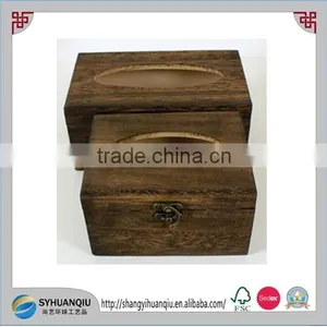 Classical Brown Wooden Tissue Box thumbnail-3