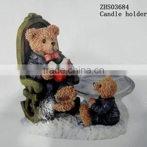 2012 Latest Candle Holder With Bear Father & Son Design thumbnail-1