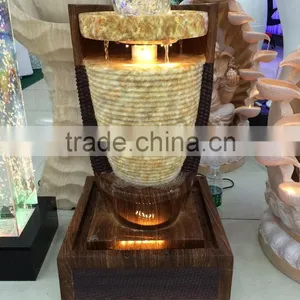 Led Lighting Artificial Resin Water Fountain / Indoor Outdoor Decoration thumbnail-3